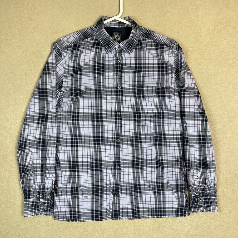 Diesel Shirt Mens Medium Purple Plaid Long Sleeve Casual Preppy‎ Adult